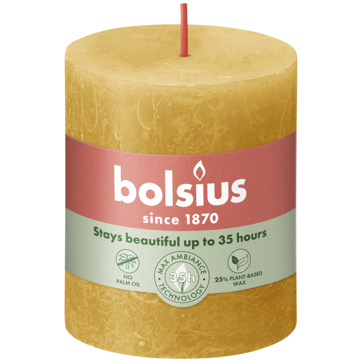 bolsius Bolsius - rustieke kaars - okergeel - 8cm bolsius Bolsius - rustieke kaars - okergeel - 8cm