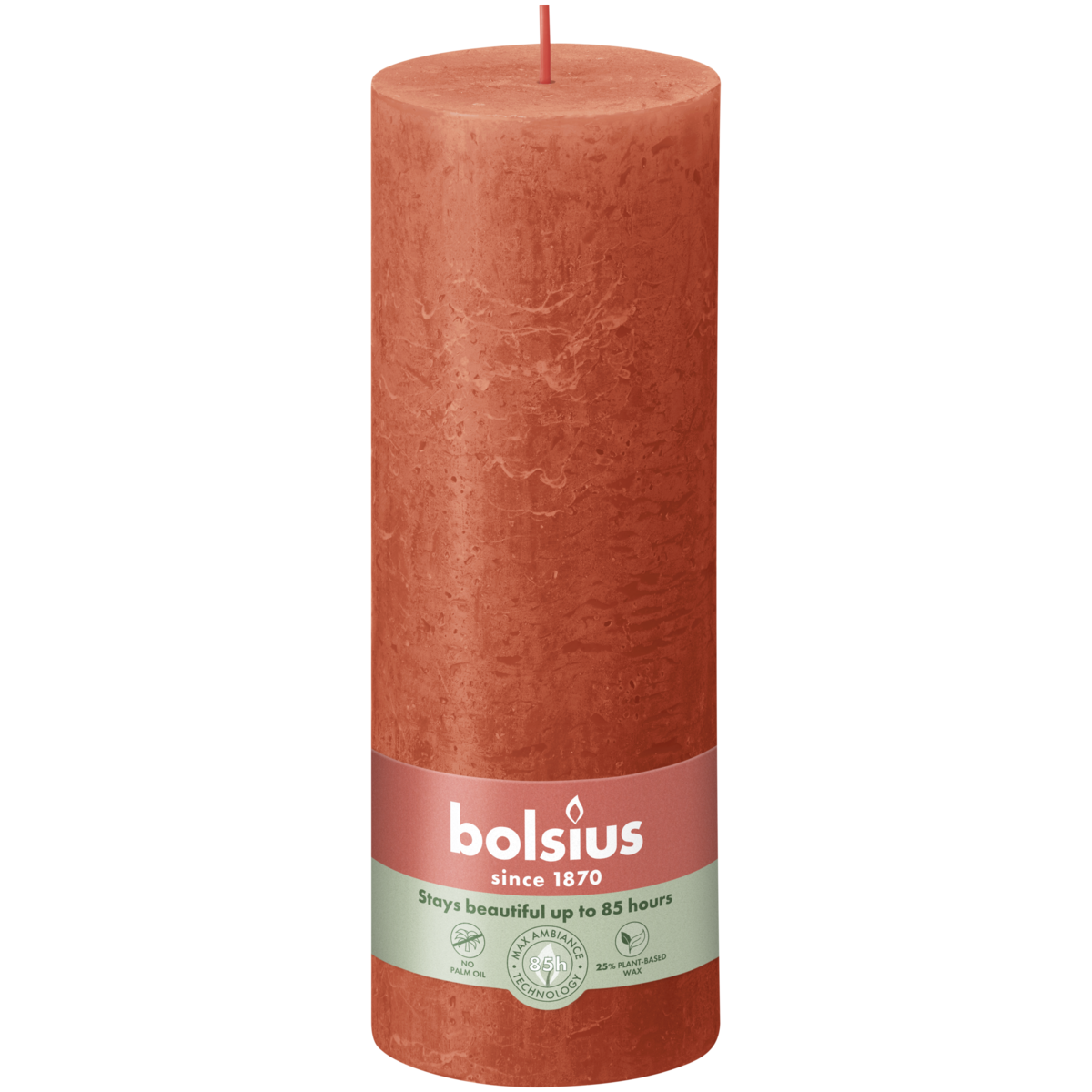 bolsius Bolsius - rustieke kaars - oranje - 19cm