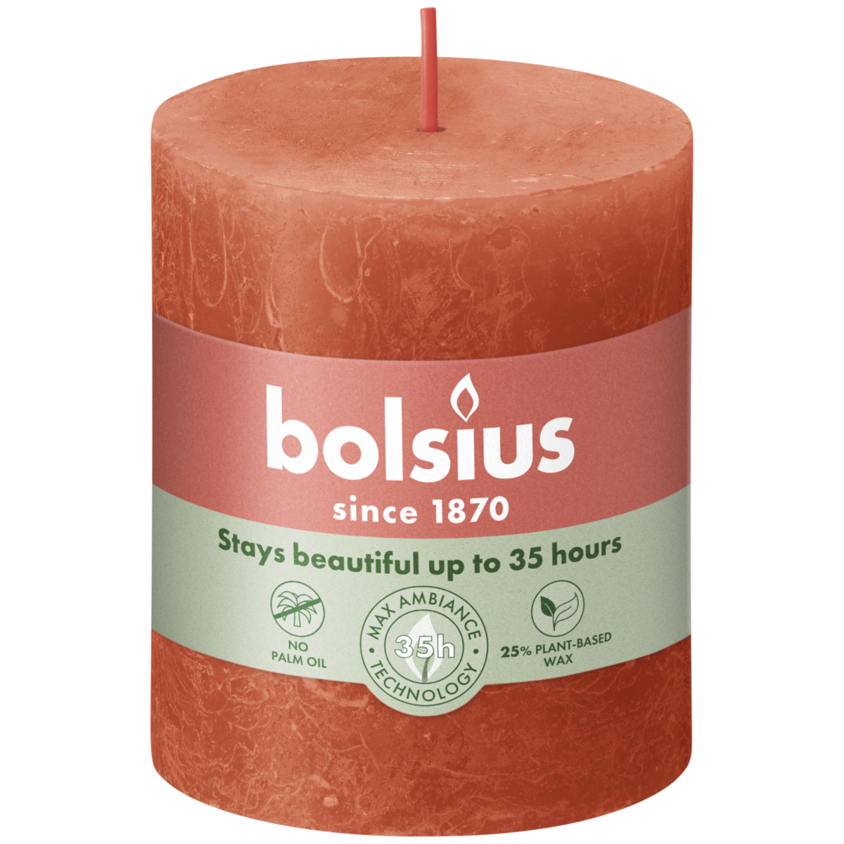 bolsius Bolsius - rustieke kaars - oranje - 8cm