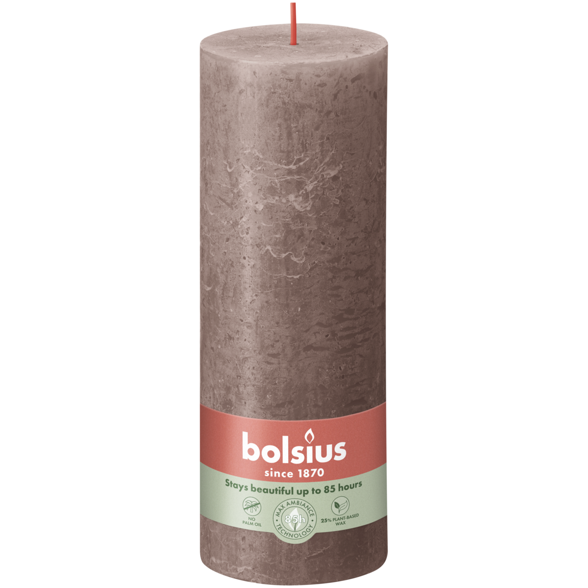 bolsius Bolsius - rustieke kaars - taupe - 19cm