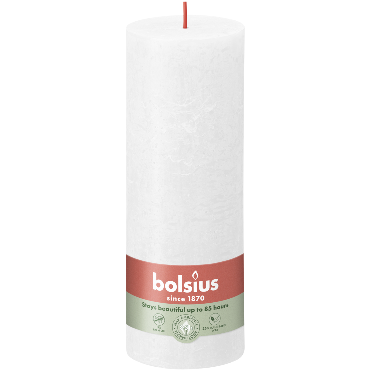 bolsius Bolsius - rustieke kaars - wit - 19cm