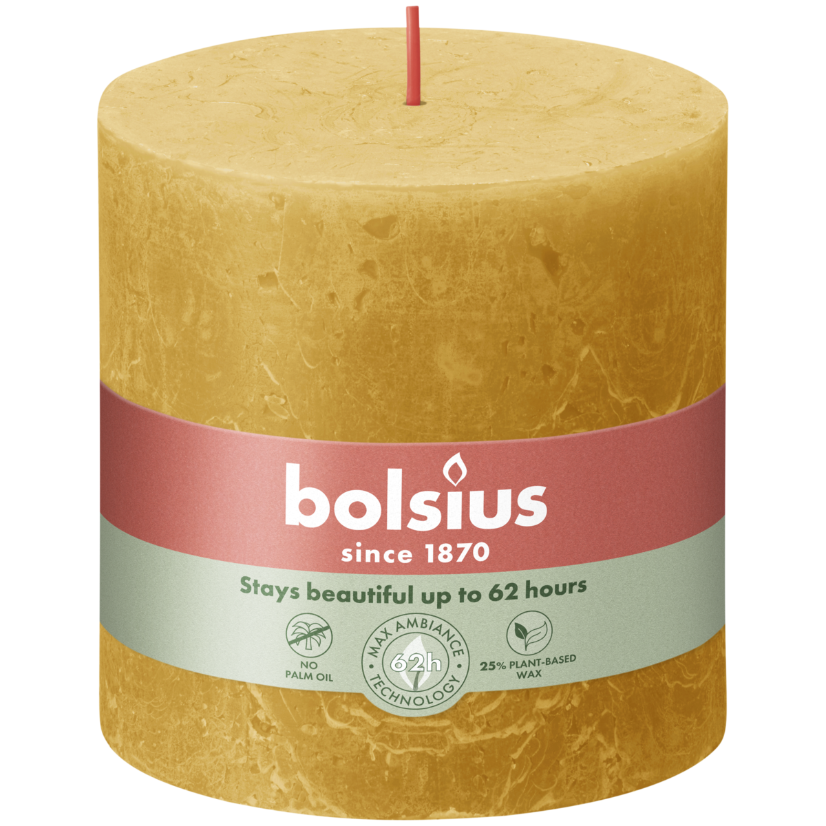 bolsius Bolsius - rustieke kaars XXL - okergeel - 10cm bolsius Bolsius - rustieke kaars XXL - okergeel - 10cm