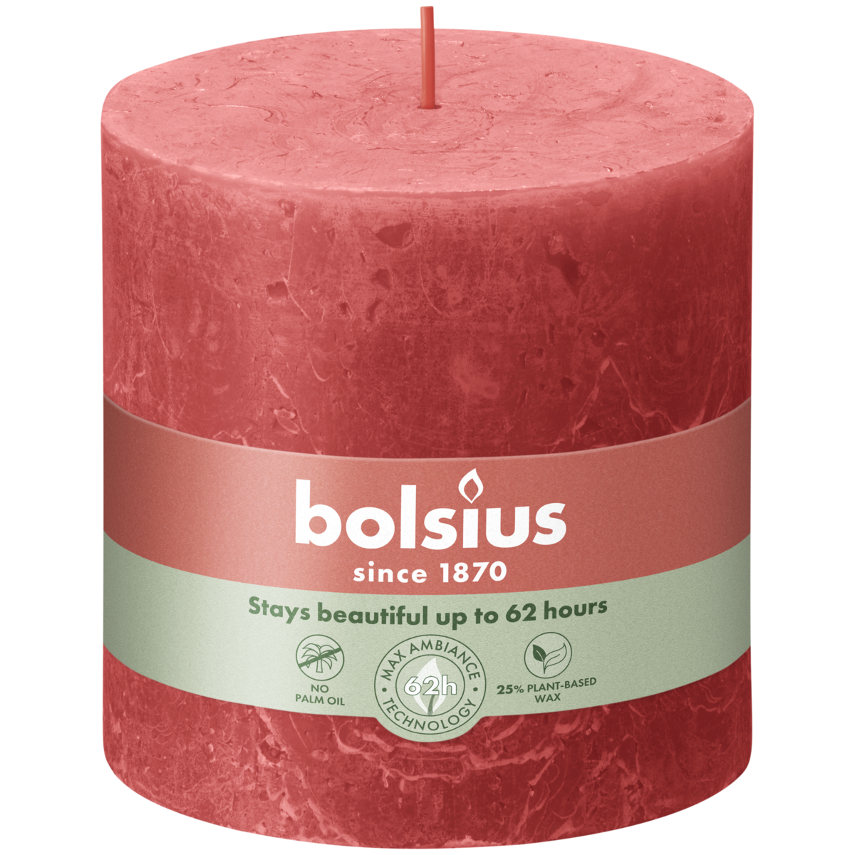 bolsius Bolsius - rustieke kaars XXL - roze - 10cm