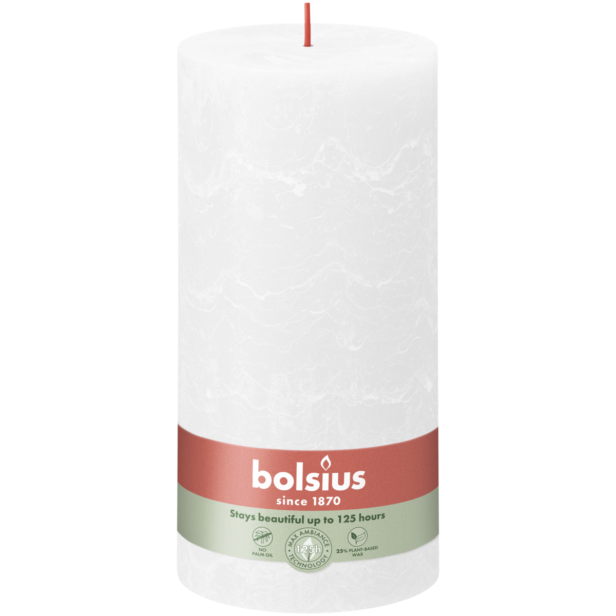 bolsius Bolsius - rustieke kaars XXL - wit - 20cm
