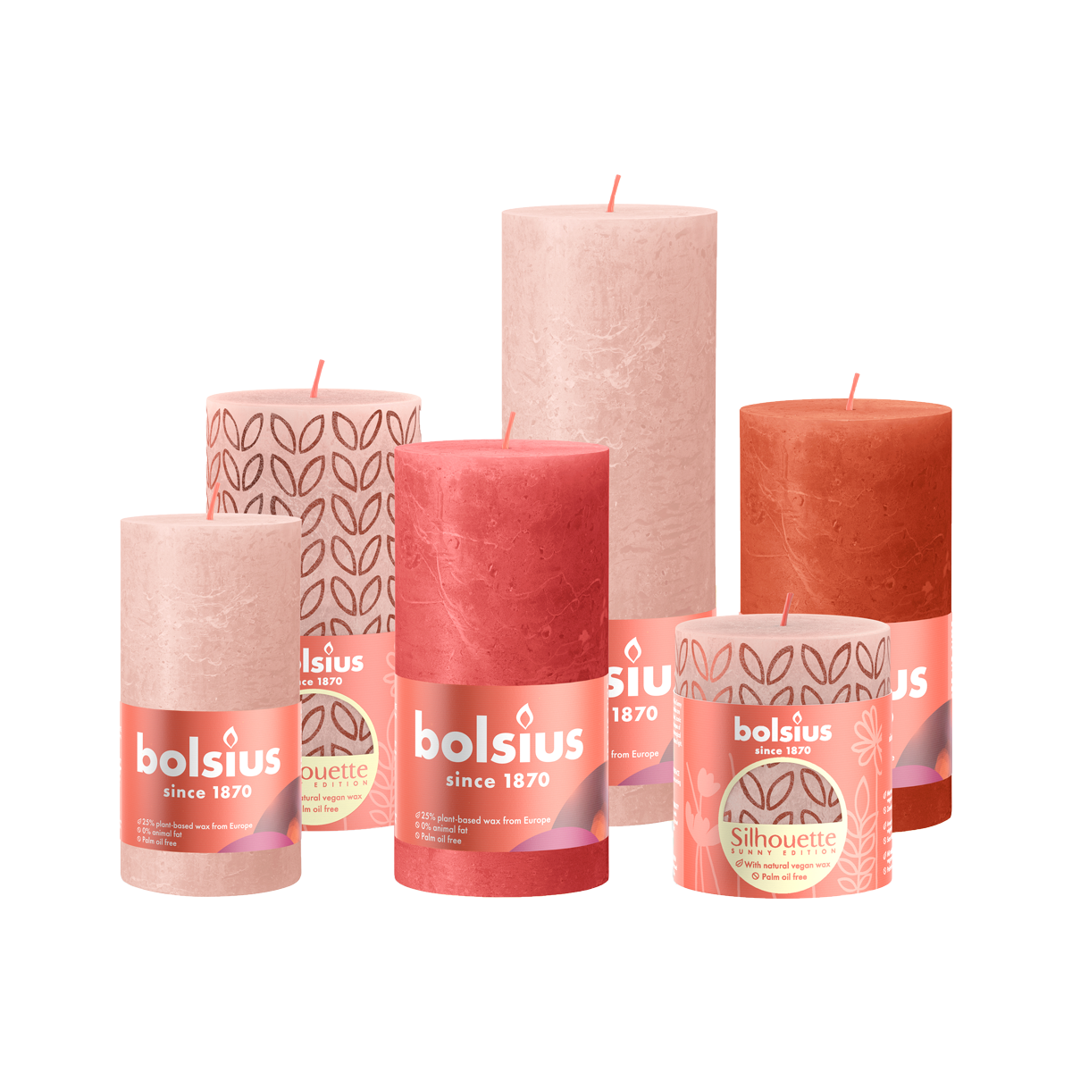 bolsius Bolsius - rustieke kaarsen set - Poppy 'Special'