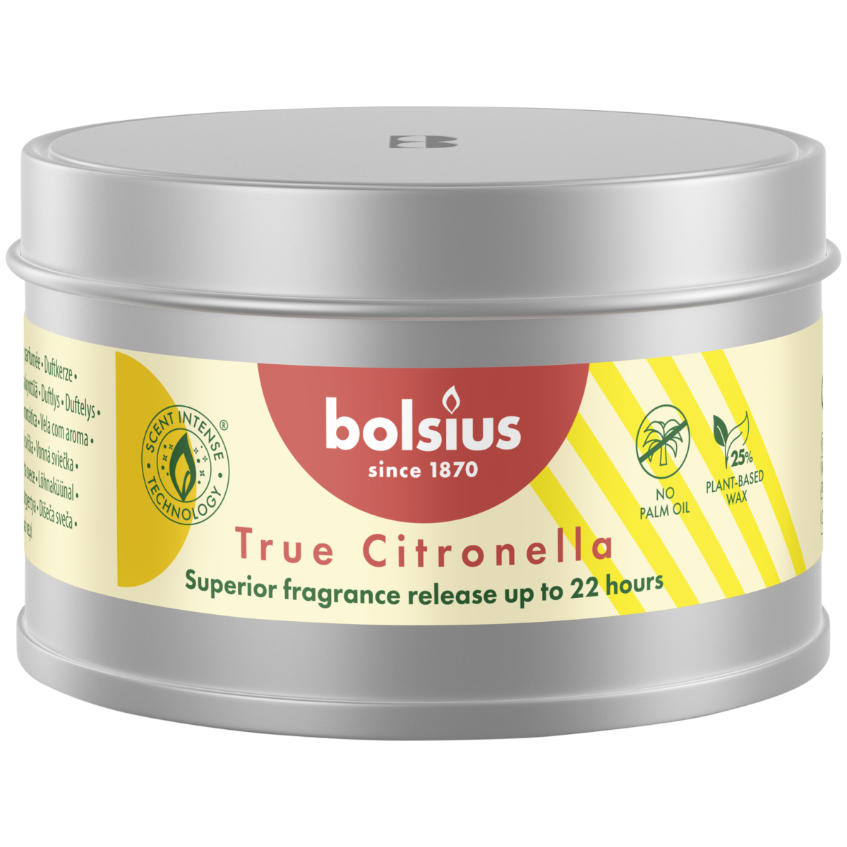 bolsius Bolsius - buitenkaars citronella - reisverpakking in blik bolsius Bolsius - buitenkaars citronella - reisverpakking in blik