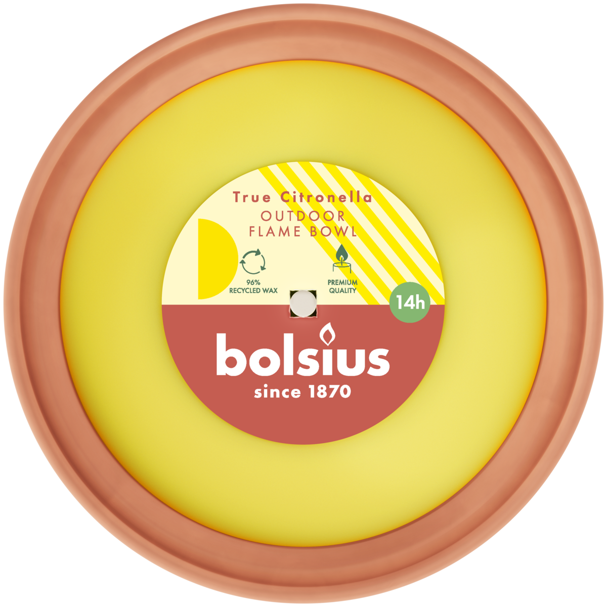 bolsius Bolsius - buitenkaars in vlamschaal - terracotta - citronella