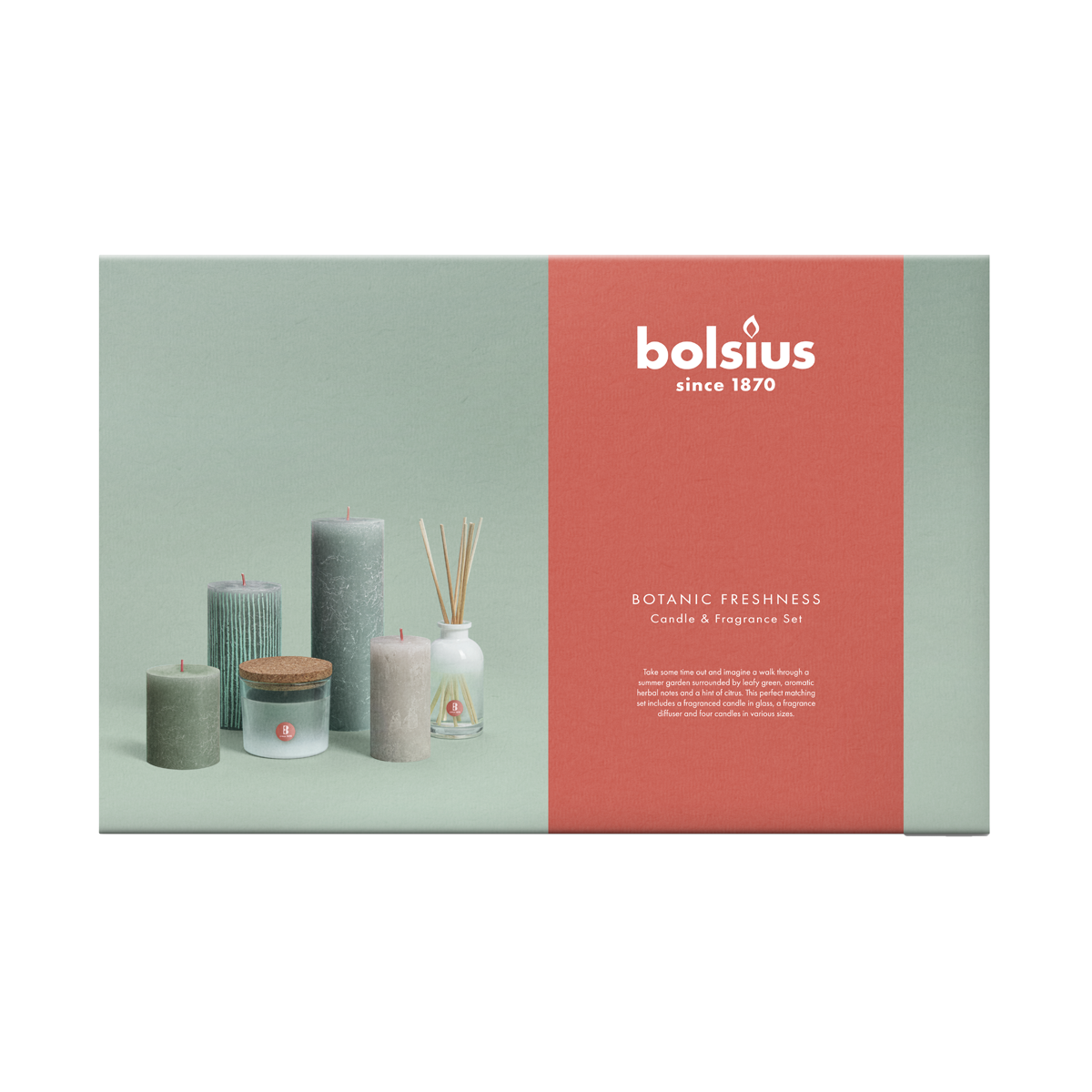 bolsius Bolsius - gift set Botanic Freshness - rustieke kaarsen en geuren