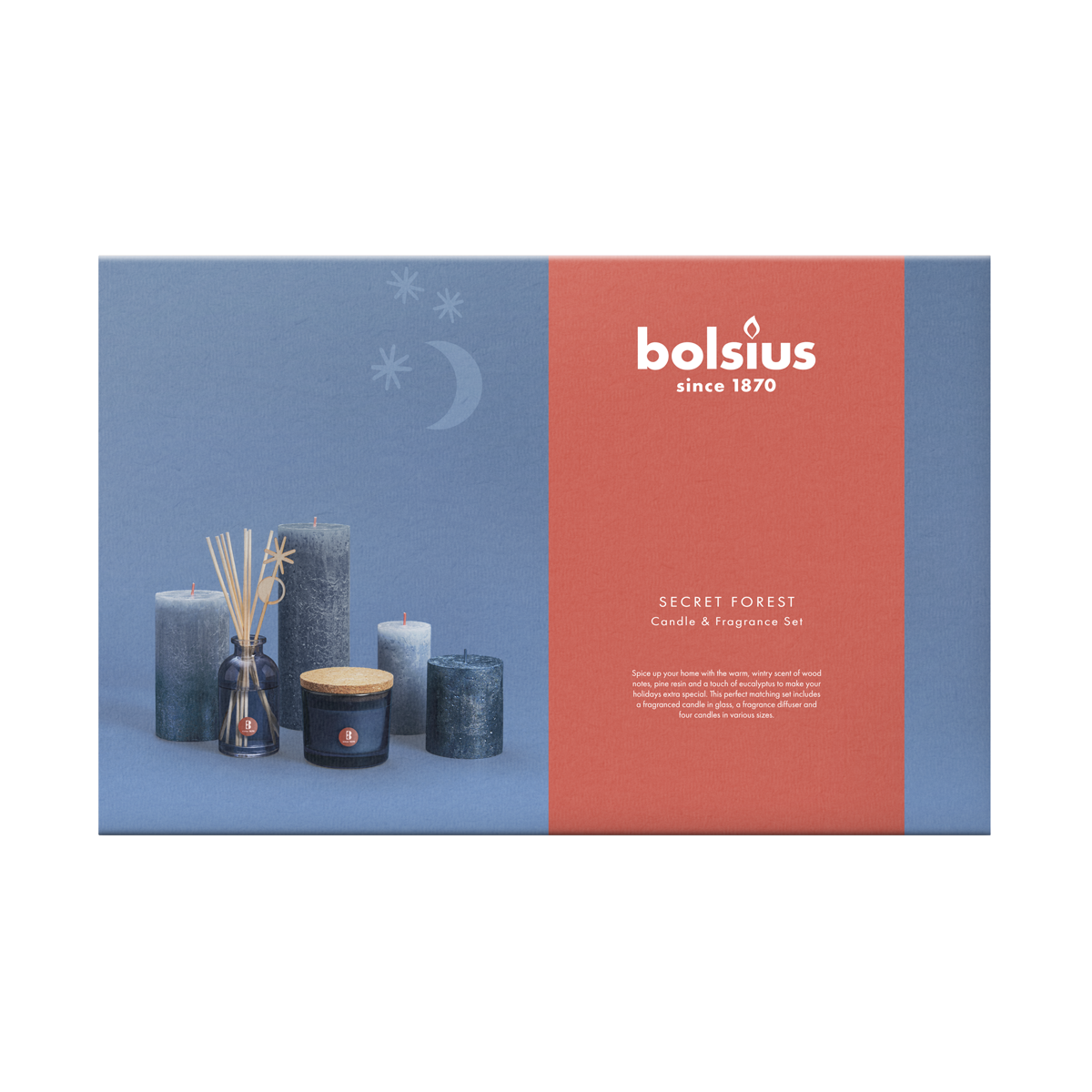 bolsius Bolsius - gift set Secret Forest - rustieke kaarsen en geuren