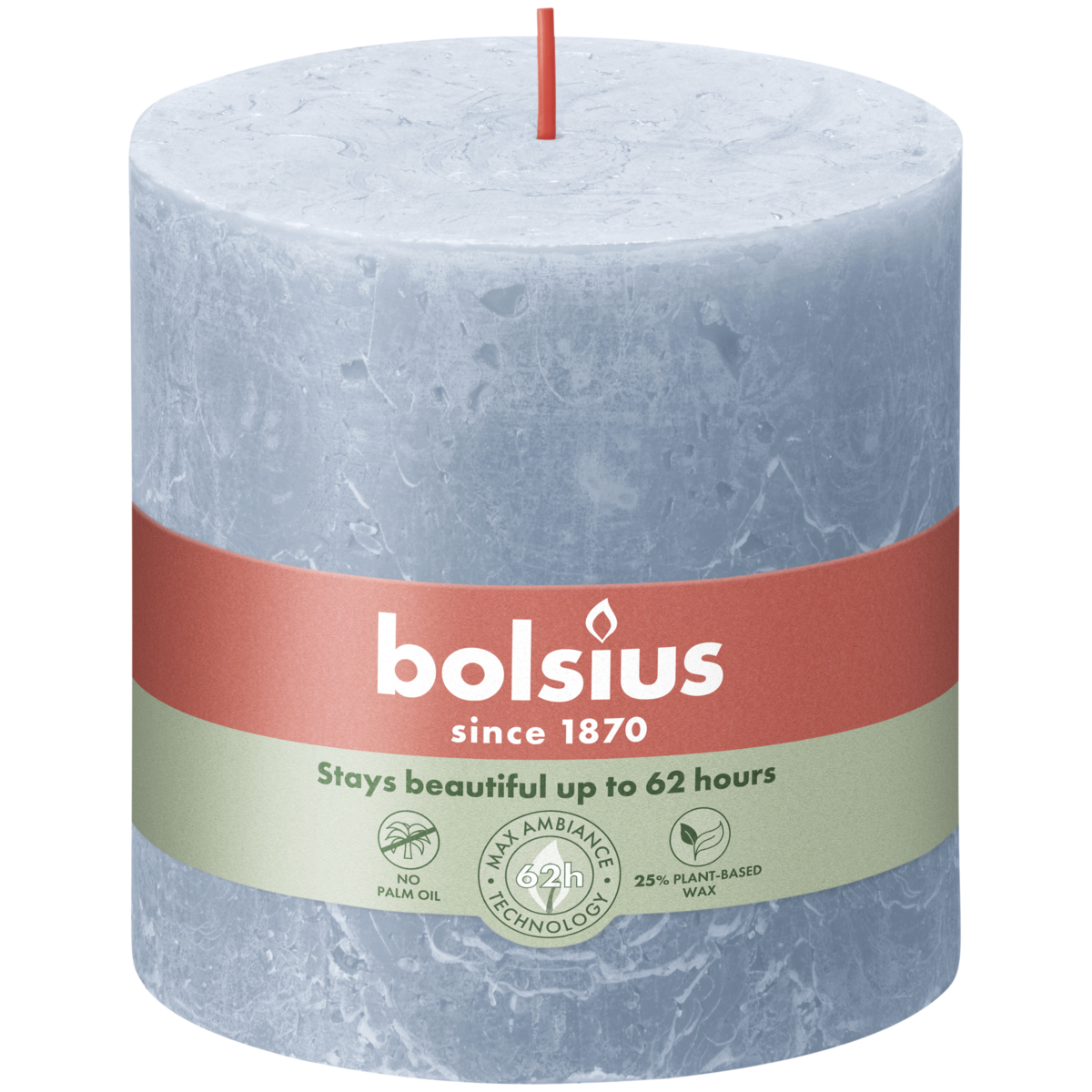 bolsius Bolsius - rustieke kaars - blauw - XXL - 10 bij 10 cm