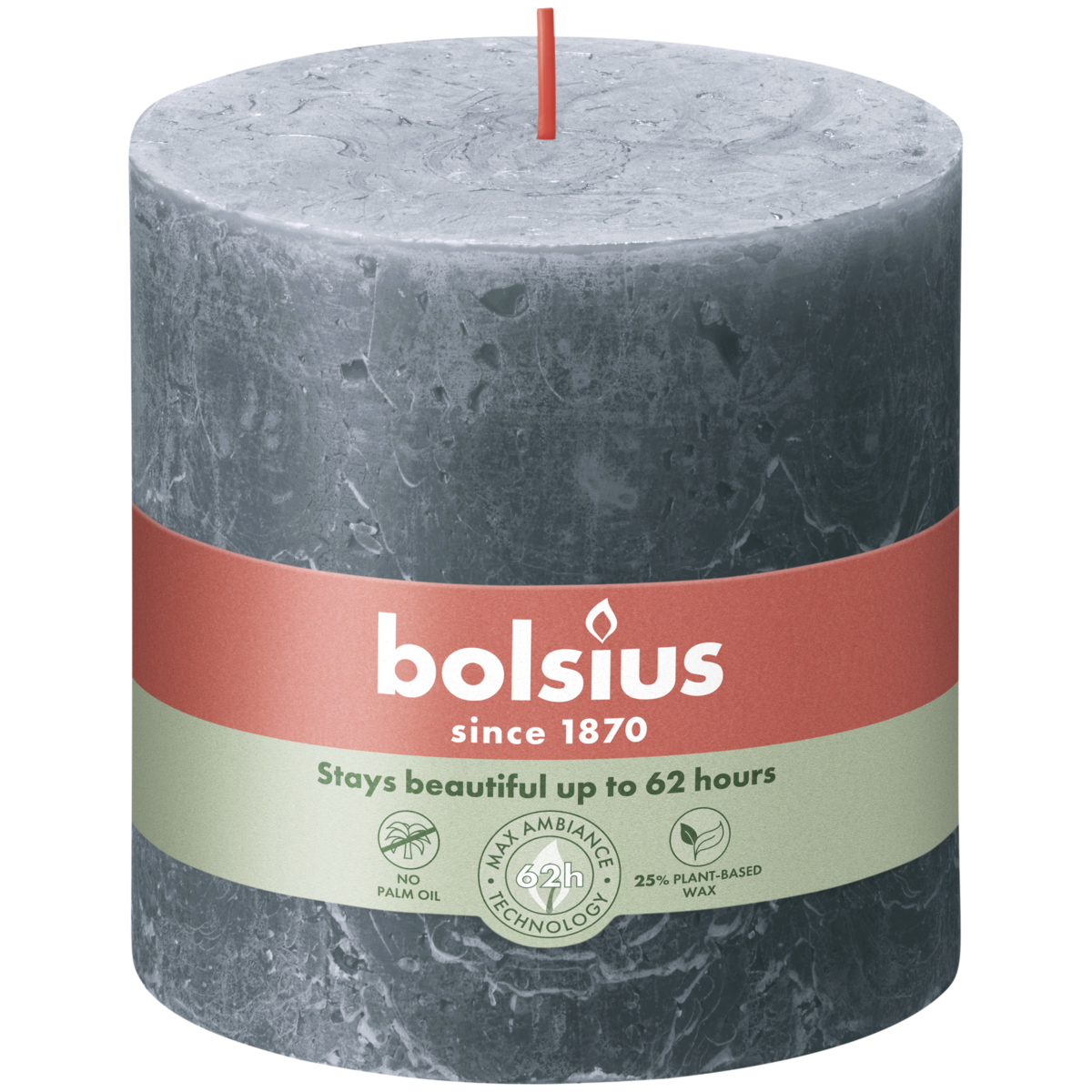 bolsius Bolsius - rustieke kaars - donkerblauw - XXL - 10 bij 10 cm bolsius Bolsius - rustieke kaars - donkerblauw - XXL - 10 bij 10 cm