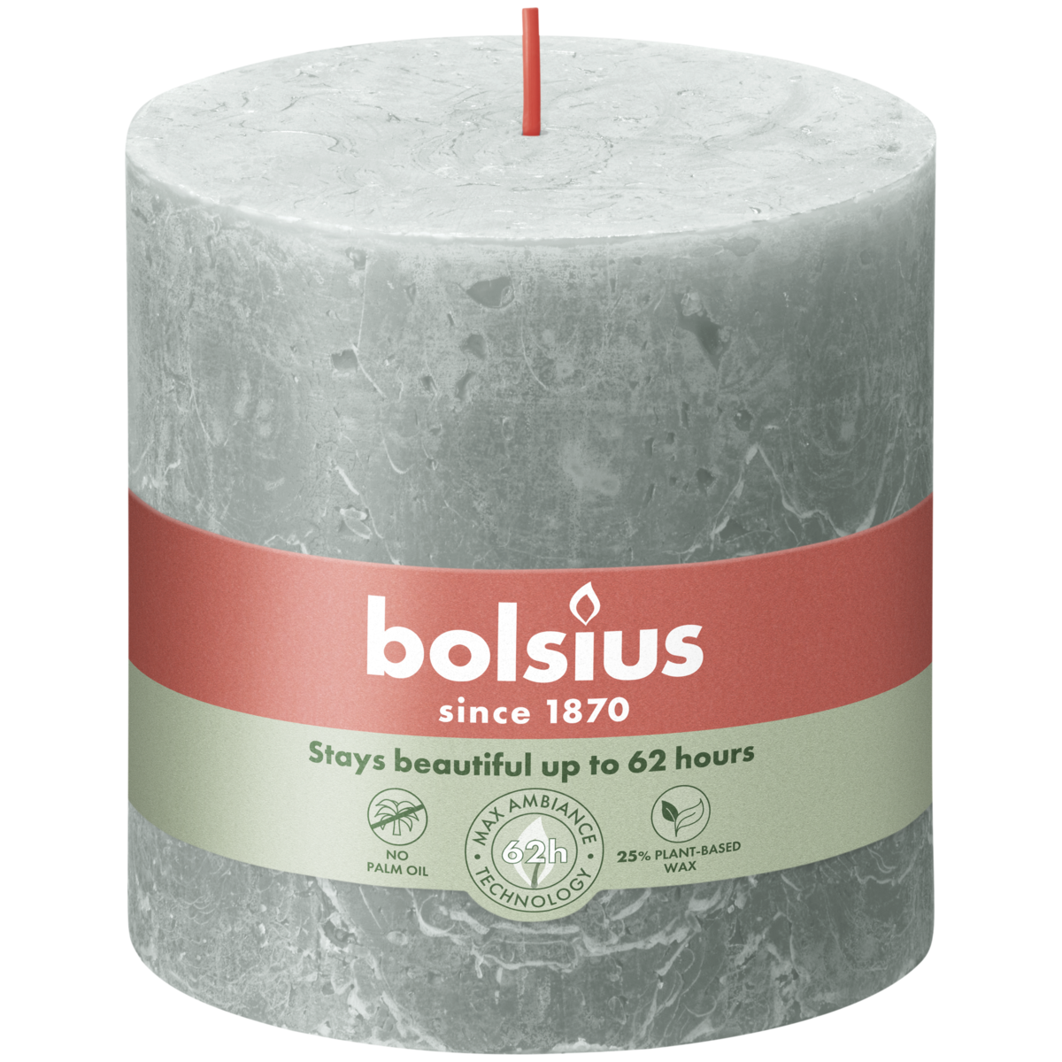 bolsius Bolsius - rustieke kaars - groen - XXL - 10 bij 10 cm