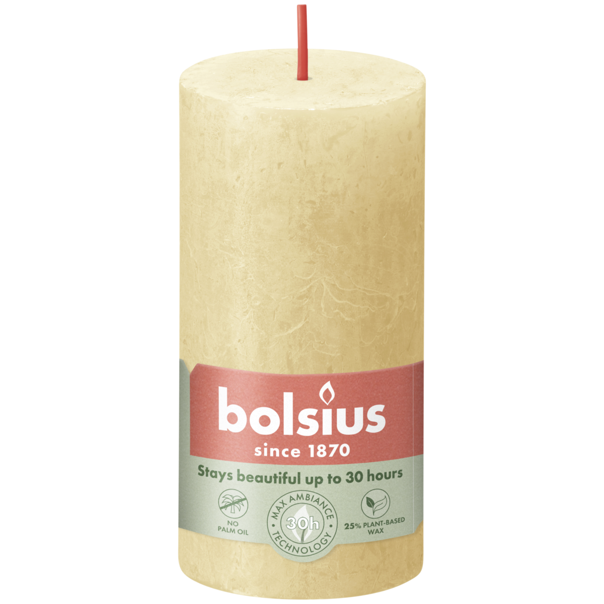 bolsius Bolsius - rustieke kaars - Winter Edition - beige - 10 bij 5 cm bolsius Bolsius - rustieke kaars - Winter Edition - beige - 10 bij 5 cm