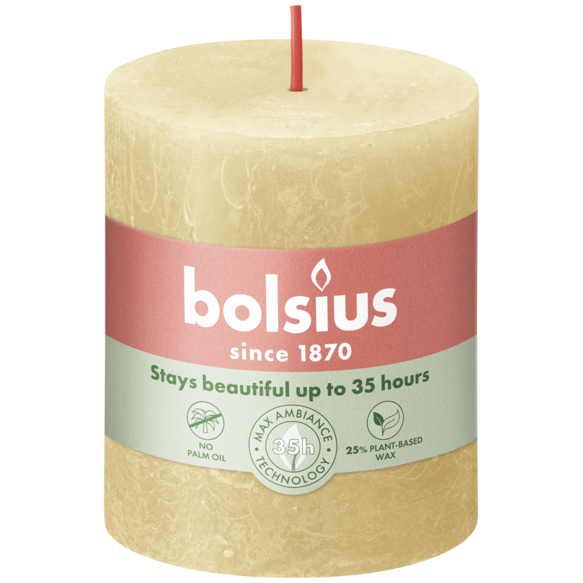 bolsius Bolsius - rustieke kaars - Winter Edition - beige - 8cm bolsius Bolsius - rustieke kaars - Winter Edition - beige - 8cm