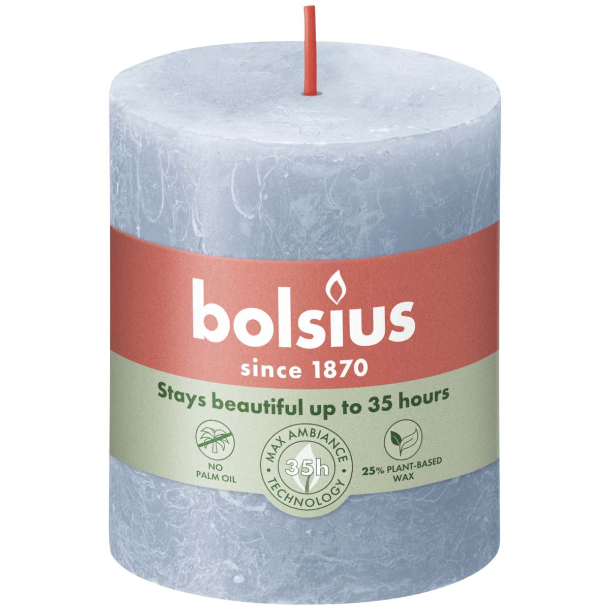bolsius Bolsius - rustieke kaars - Winter Edition - blauw - 8cm
