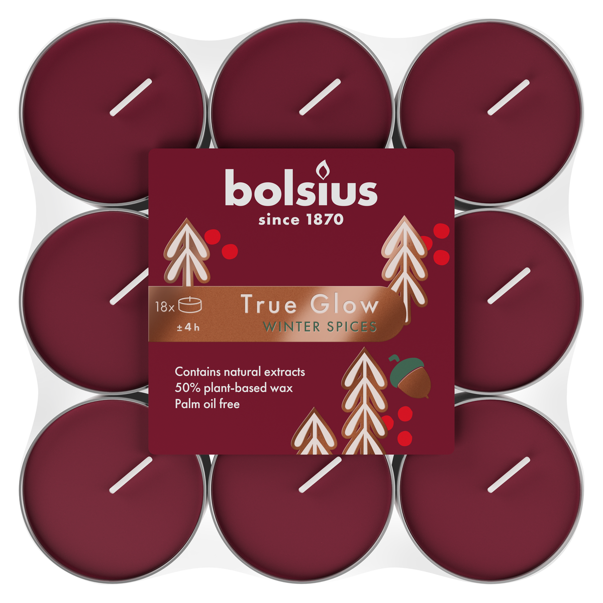 bolsius Bolsius - True Glow - geurtheelichten - Winterkruiden -per 18 stuks
