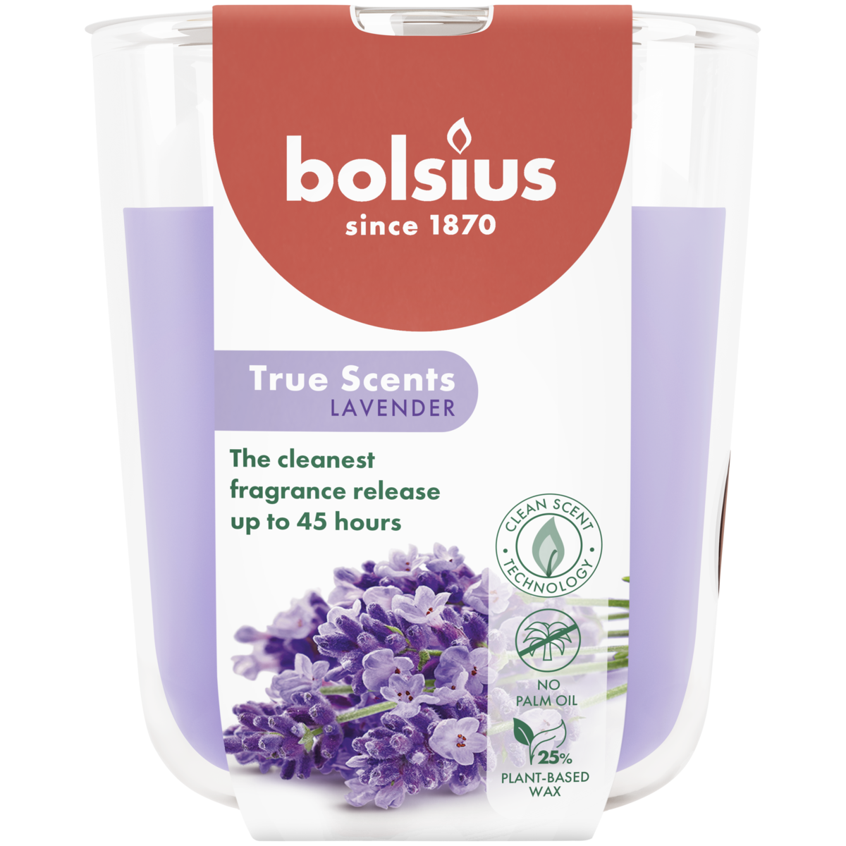 bolsius Bolsius True Scents - geurkaars in glas - Lavendel - blauwpaars - groot