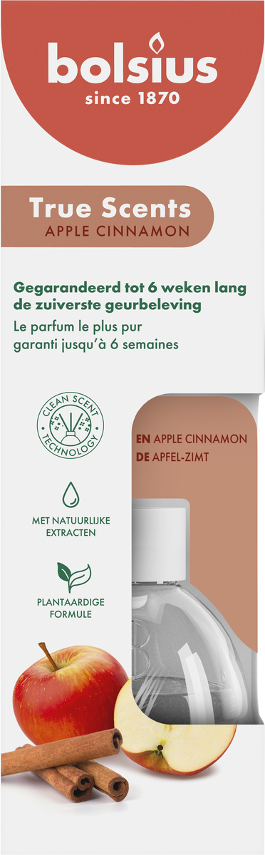 bolsius Bolsius True Scents - geurstokjes - Appel Kaneel - 60ml