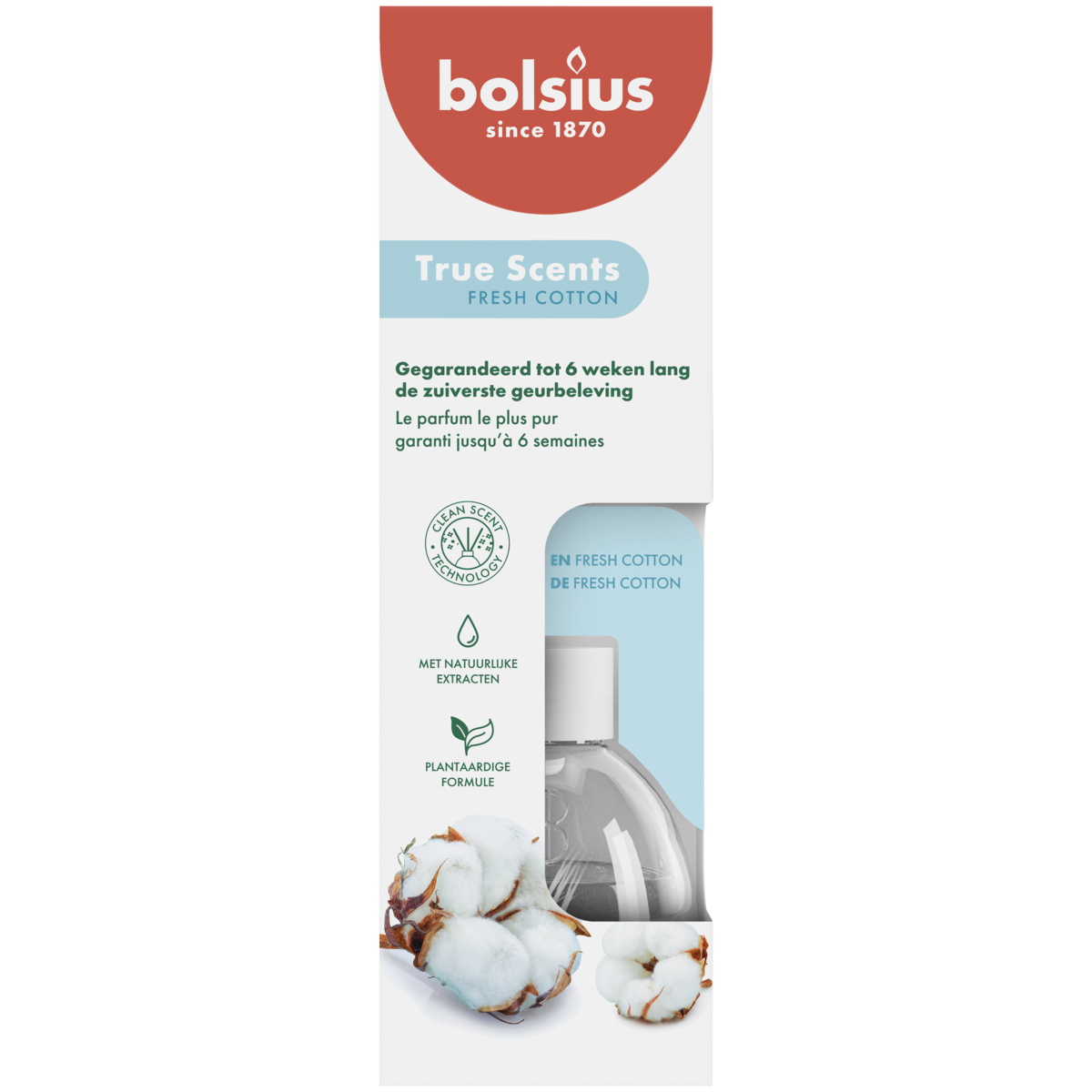 bolsius Bolsius True Scents - geurstokjes - Fresh Cotton - 60ml