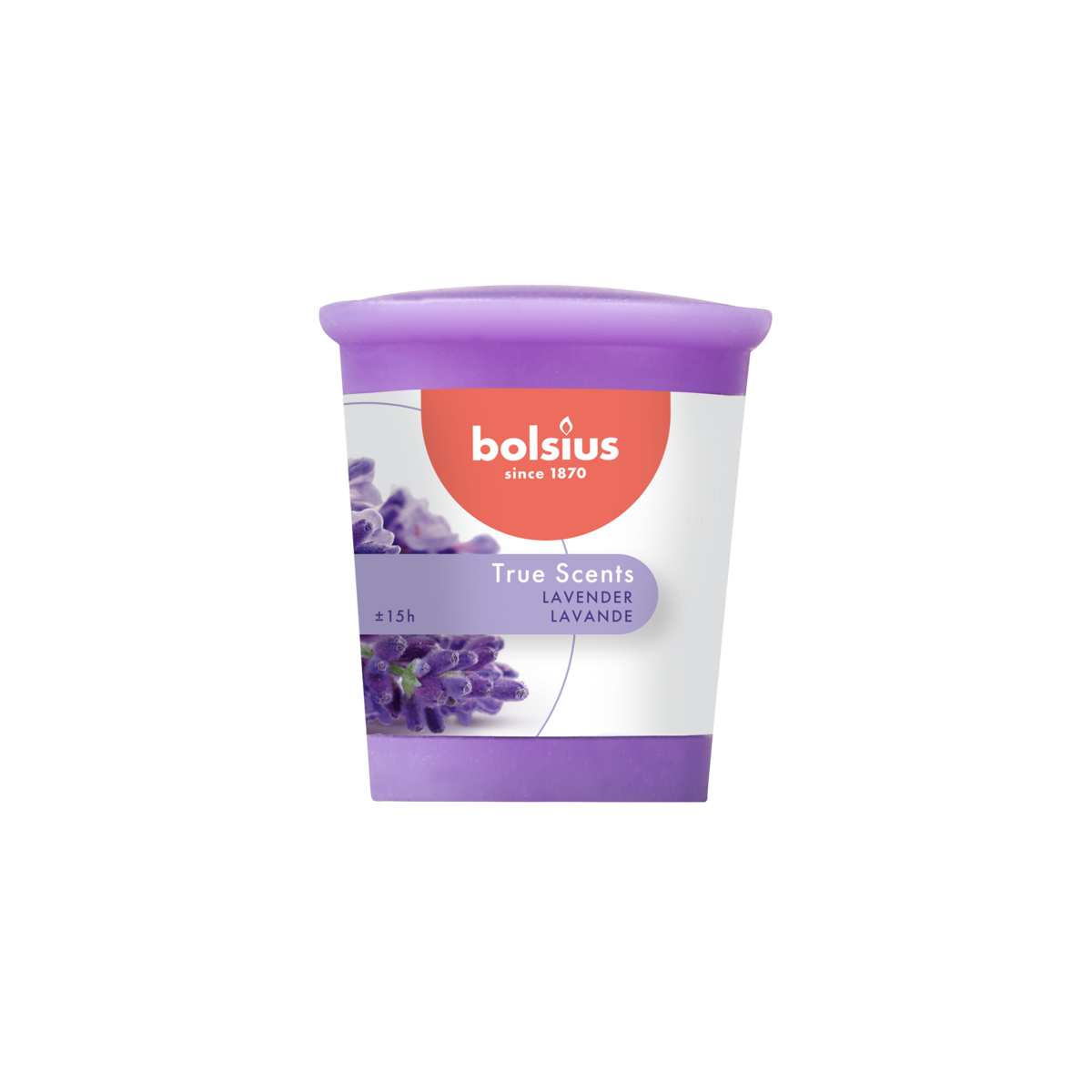 bolsius Bolsius True Scents - mini geurkaars - Lavendel - blauwpaars - per 12 stuks