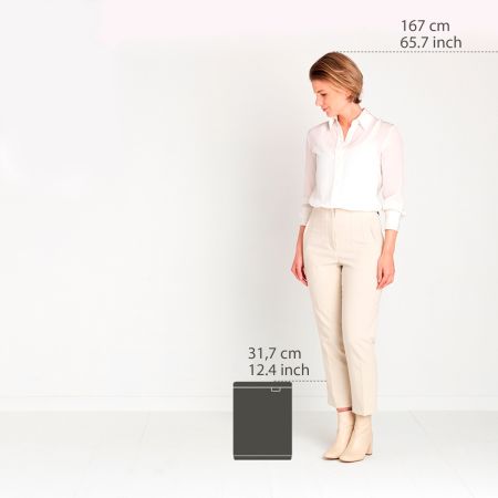 Brabantia Bo Afvalemmer 7 Liter - Matt Steel Fingerprint Proof