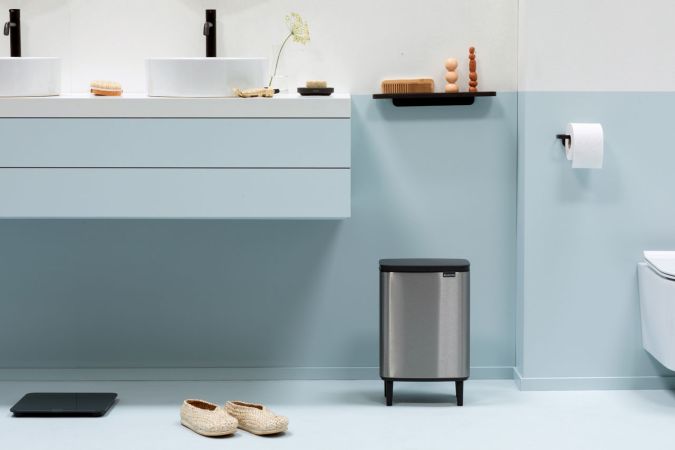 Brabantia Bo Hi Afvalemmer 12L - Matt Steel Fingerprint Proof