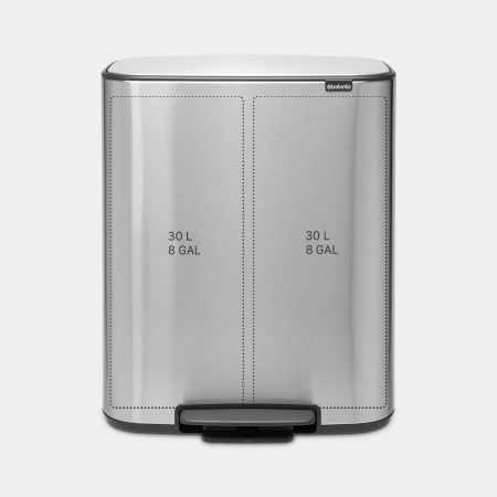 Brabantia Bo Pedaalemmer 2 X 30 Liter - Matt Steel Fingerprint Proof