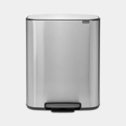 brabantia Bo Pedaalemmer 2 x 30 liter - Matt Steel Fingerprint Proof