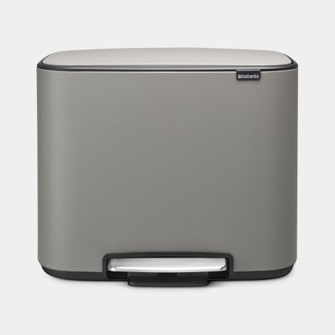 brabantia Bo Pedaalemmer 3 x 11 liter - Mineral Concrete Grey