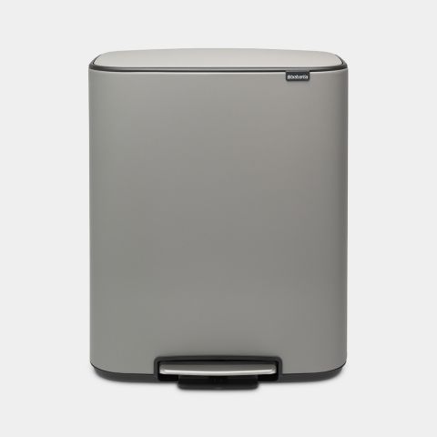 brabantia Bo Pedaalemmer 60 liter - Mineral Concrete Grey