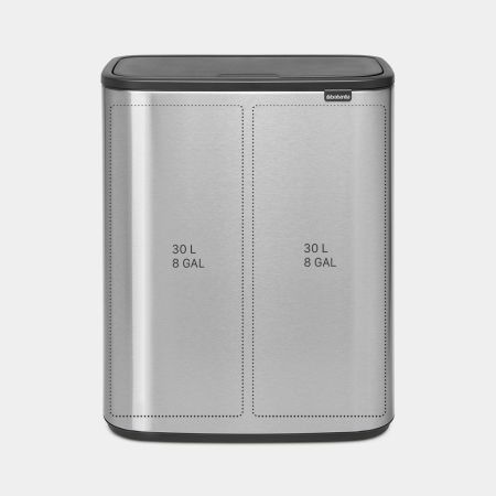 Brabantia Bo Touch Bin 2 X 30 Liter - Matt Steel Fingerprint Proof