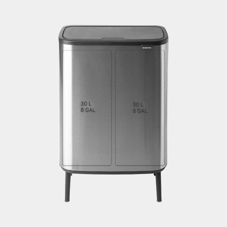 Brabantia Bo Touch Bin Hi 2 X 30 Liter - Matt Steel Fingerprint Proof