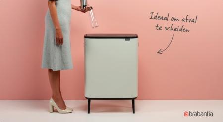 Brabantia Bo Touch Bin Hi 60 Liter - Mineral Concrete Grey