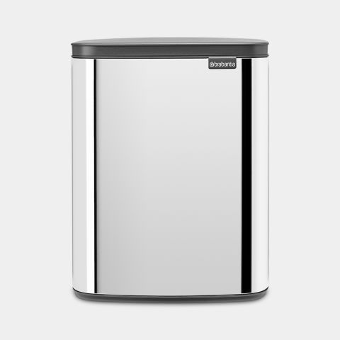 brabantia Bo Afvalemmer 12 liter - Brilliant Steel