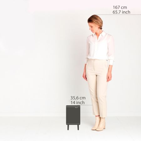 Brabantia Bo Hi Afvalemmer 4L - Platinum