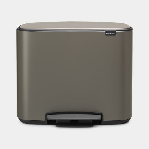 brabantia Bo Pedaalemmer 11 + 23 liter - Platinum