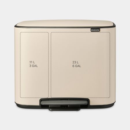 Brabantia Bo Pedaalemmer 11 + 23 Liter - Soft Beige