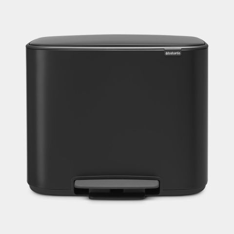 brabantia Bo Pedaalemmer 3 x 11 liter - Matt Black