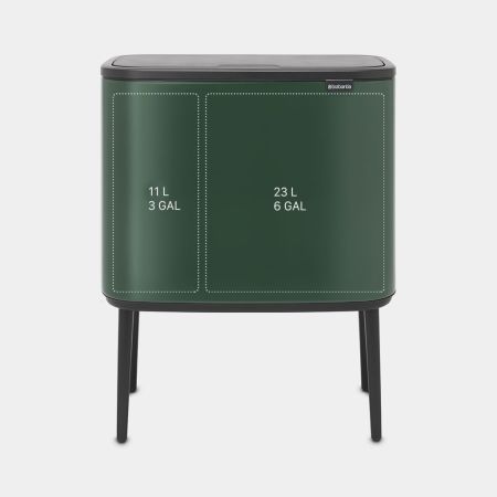 Brabantia Bo Touch Bin 11 + 23 Liter - Pine Green