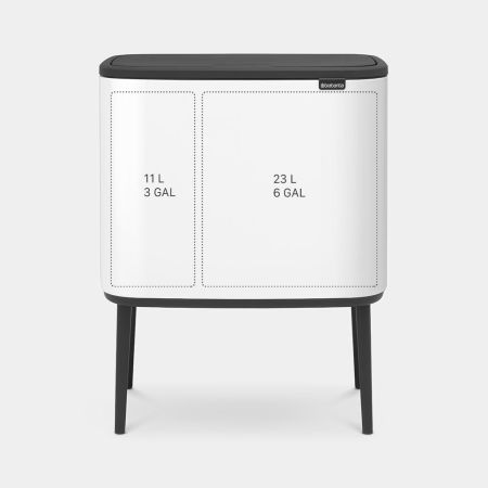 Brabantia Bo Touch Bin 11 + 23 Liter - White