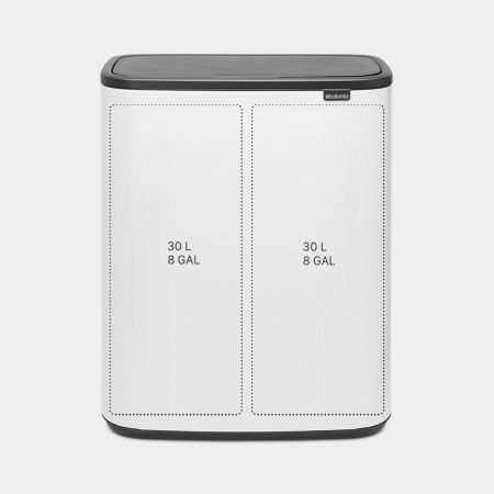 Brabantia Bo Touch Bin 2 X 30 Liter - White