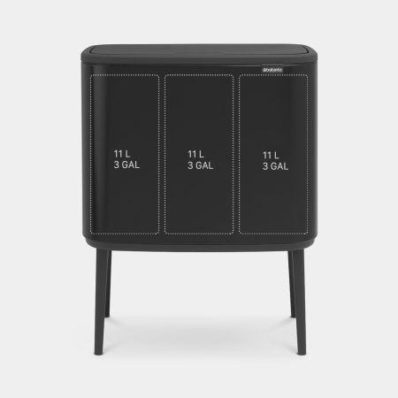 Brabantia Bo Touch Bin 3 X 11 Liter - Matt Black