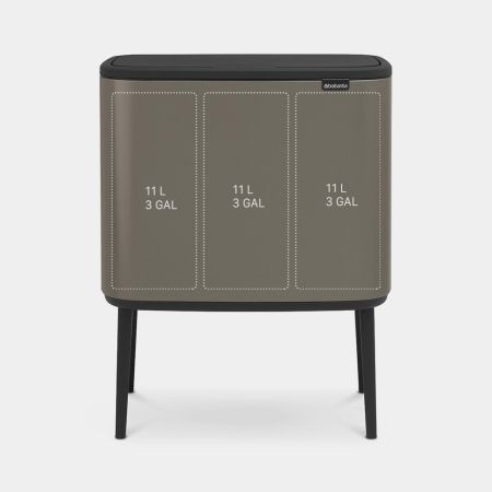 Brabantia Bo Touch Bin 3 X 11 Liter - Platinum