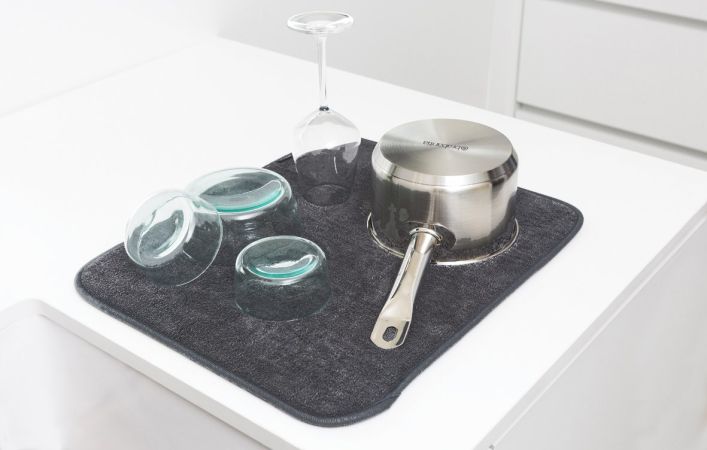 Brabantia Microvezel Afdruipmat SinkSide - Dark Grey