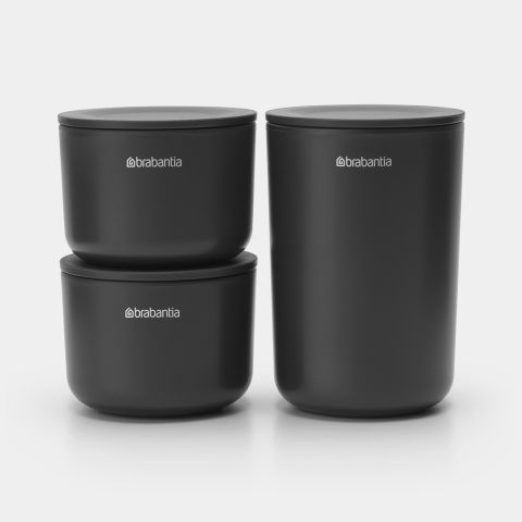 brabantia Opbergbakjes Set van 3 - Dark Grey