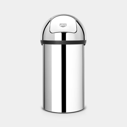 brabantia Push Bin 60 liter - Brilliant Steel