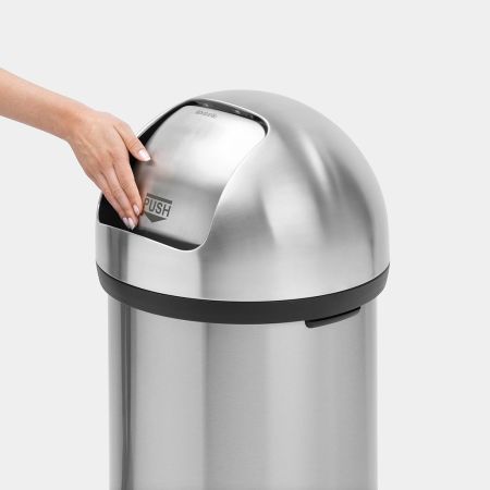 Brabantia Push Bin 60 Liter - Matt Steel