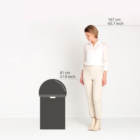 Brabantia Push Bin 60 Liter - Matt Steel
