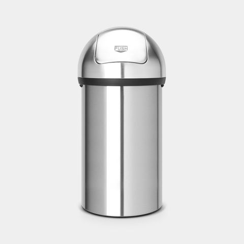 brabantia Push Bin 60 liter - Matt Steel