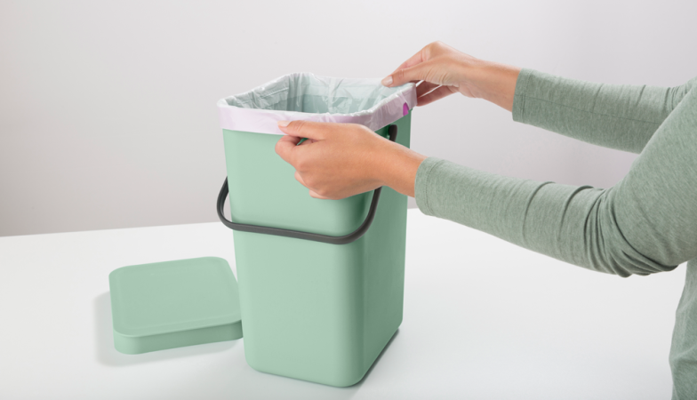 Brabantia Sort & Go Afvalemmer 12 Liter - Jade Green
